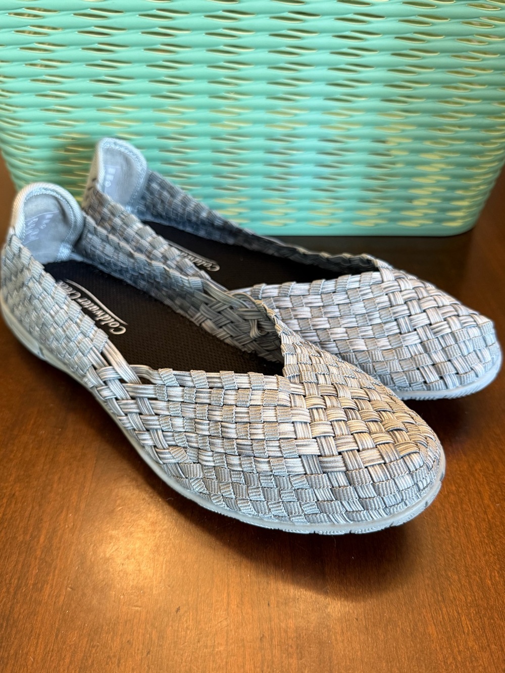 NWOT Coldwater Creek "Walk with Me" woven ballet flats SZ 8.5 Color Grey